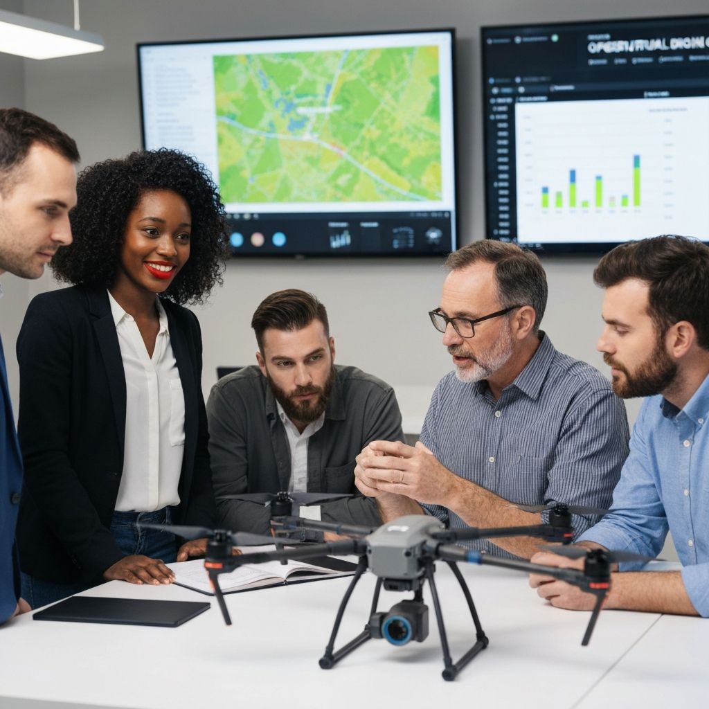 Sala de treinamento ECR Drones